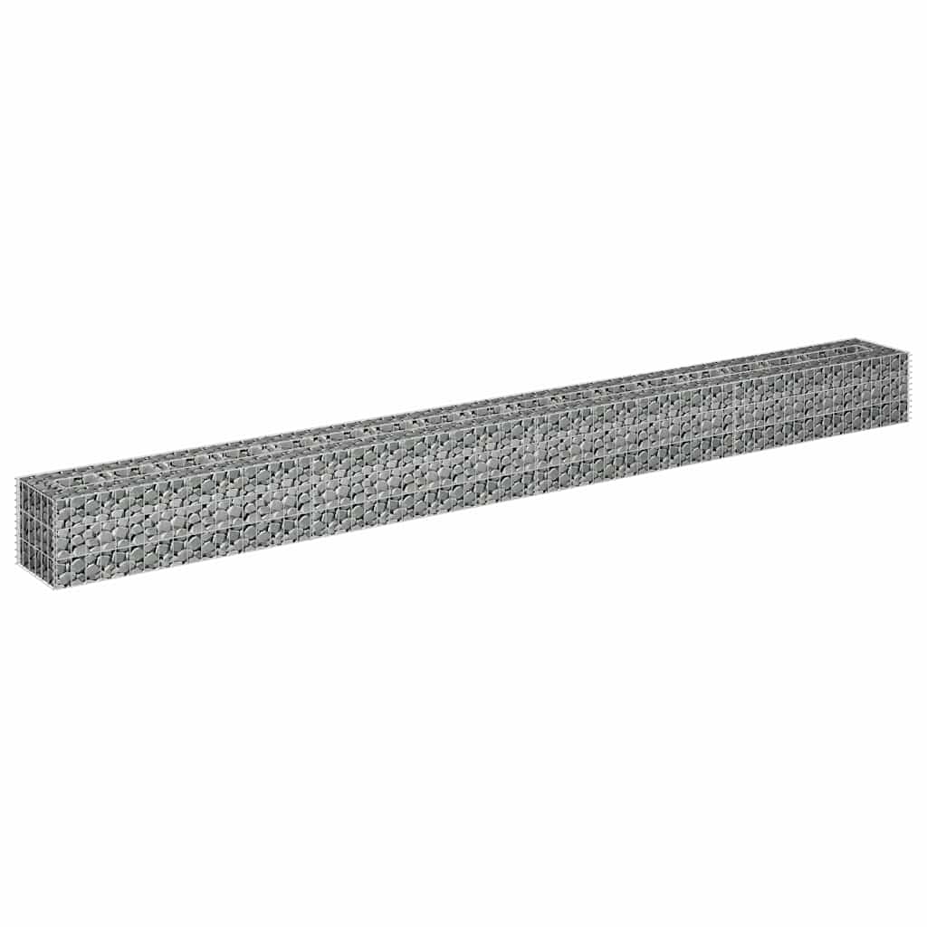 Gabion Raised Bed Galvanized Steel 141.7"x11.8"x11.8