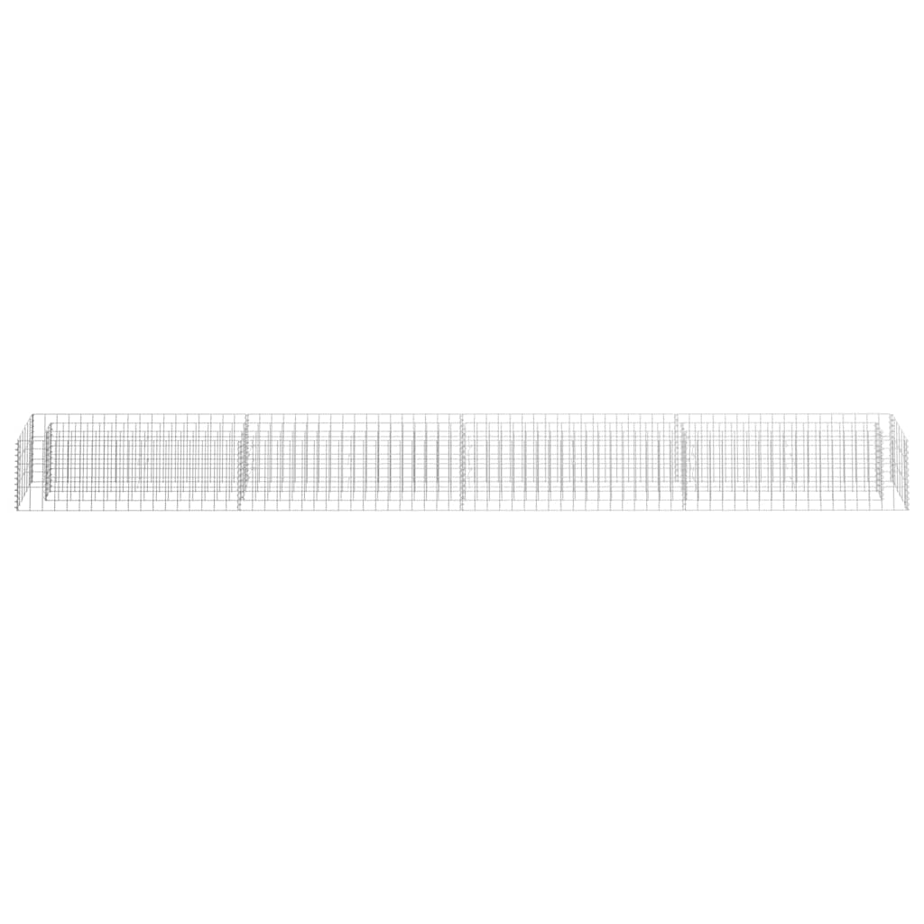 Gabion Raised Bed Galvanized Steel 141.7"x11.8"x11.8