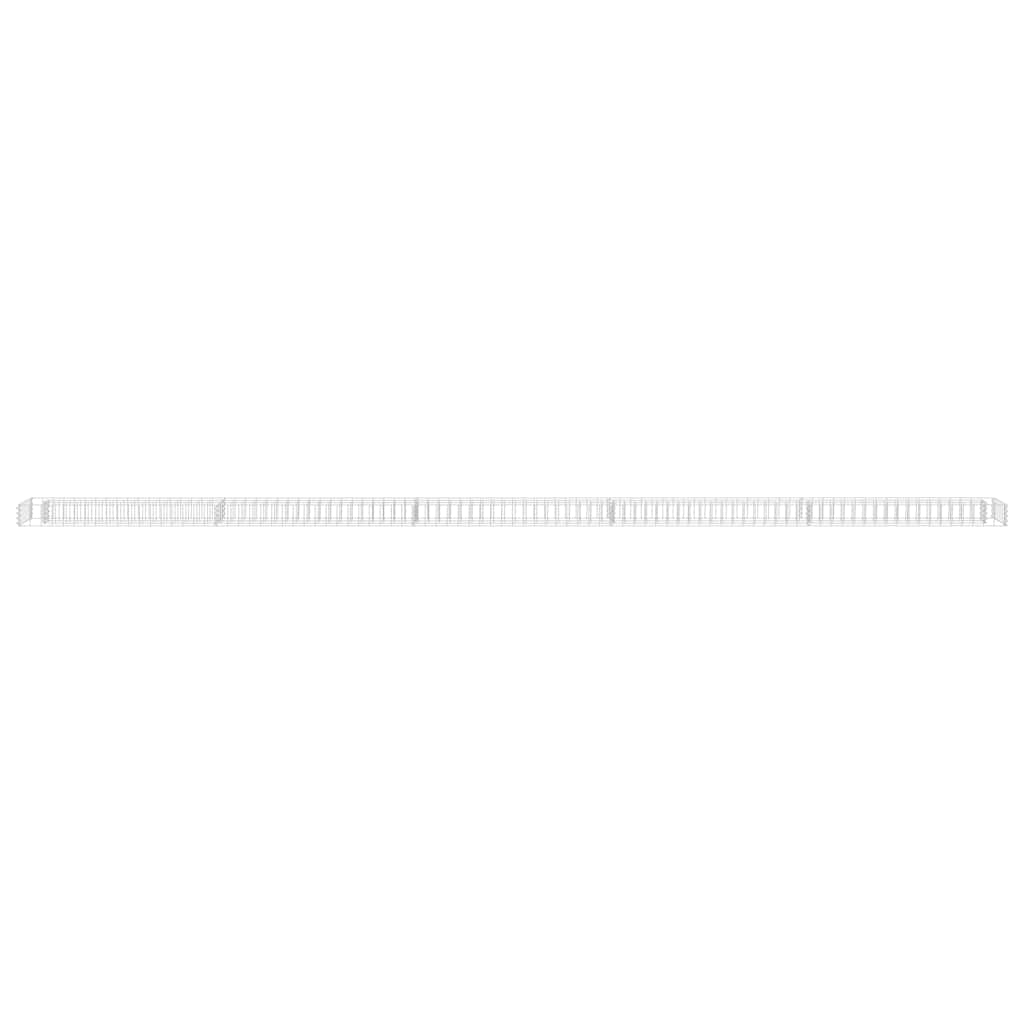 Gabion Raised Bed Silver Galvanized steel Large Sturdy