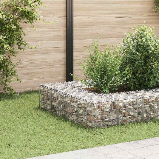 Gabion Raised Bed | Silver | Steel wire | 30x30x30 cm | Durable