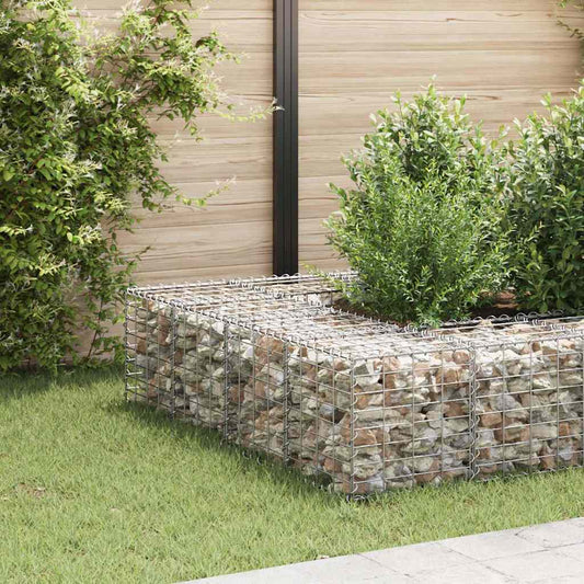 Gabion Raised Bed | Silver | Steel Wire | 40x40x40 cm | Durable