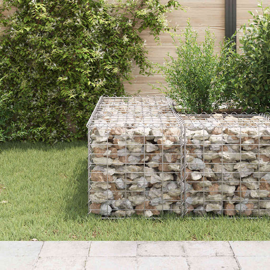 Gabion Raised Bed | Silver | Steel wire | 50x50x50 cm | Durable