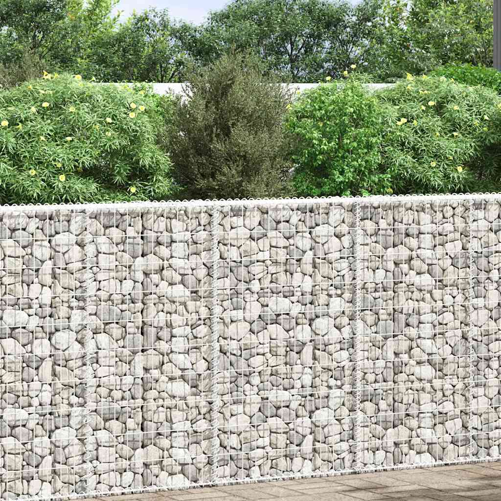 Gabion Raised Bed Silver Galvanized Steel 39.4 x 7.9 x 39.4 in