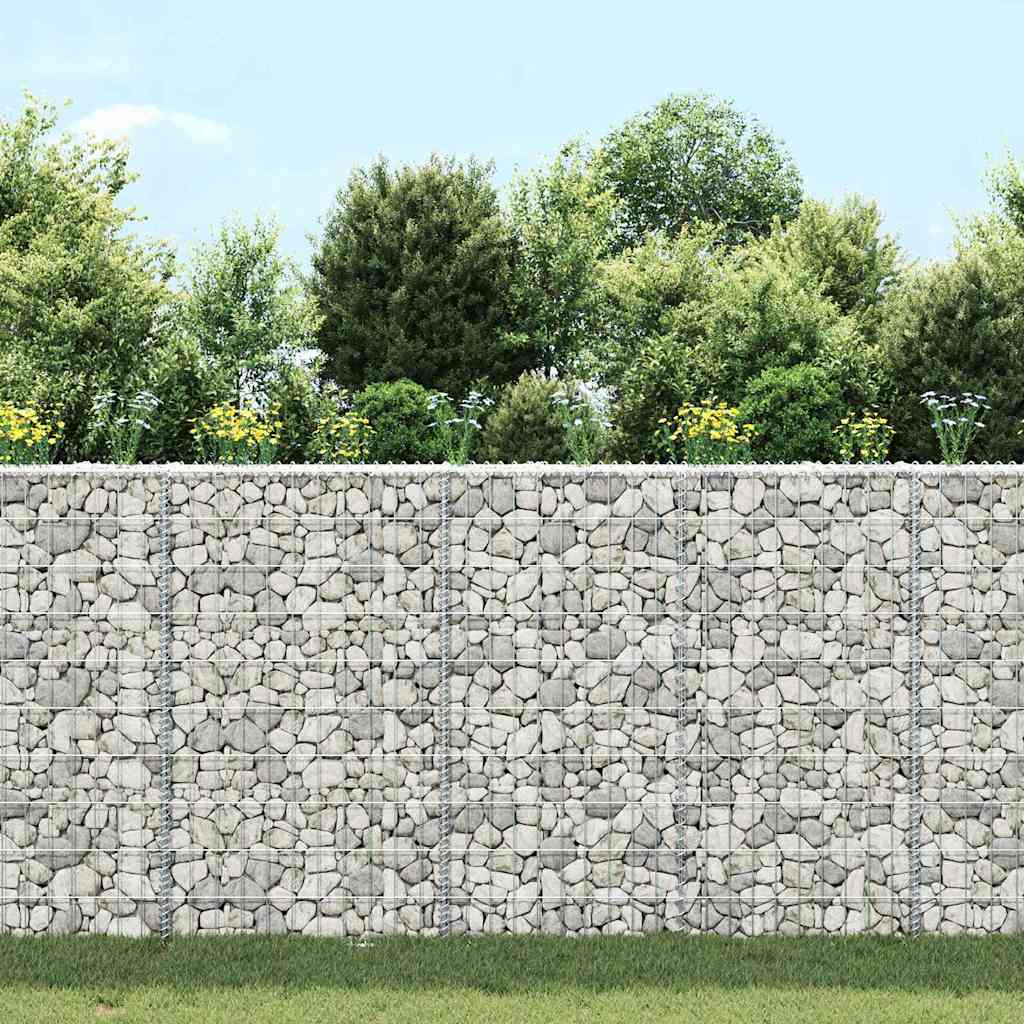 Gabion Raised Bed Silver Galvanized Steel 39.4 x 7.9 x 39.4 in