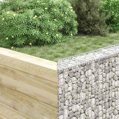 Gabion Raised Bed Silver Galvanized Steel 39.4 x 7.9 x 39.4 in
