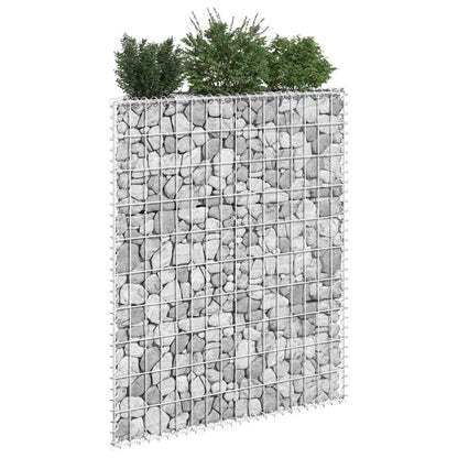 Gabion Raised Bed Silver Galvanized Steel 39.4 x 7.9 x 39.4 in