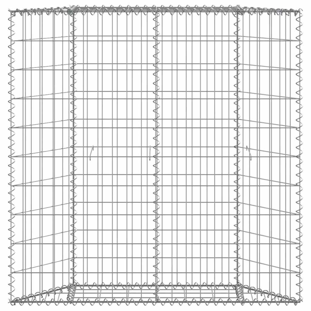 Gabion Raised Bed Silver Galvanized Steel 39.4 x 7.9 x 39.4 in
