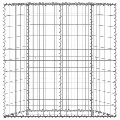 Gabion Raised Bed Silver Galvanized Steel 39.4 x 7.9 x 39.4 in