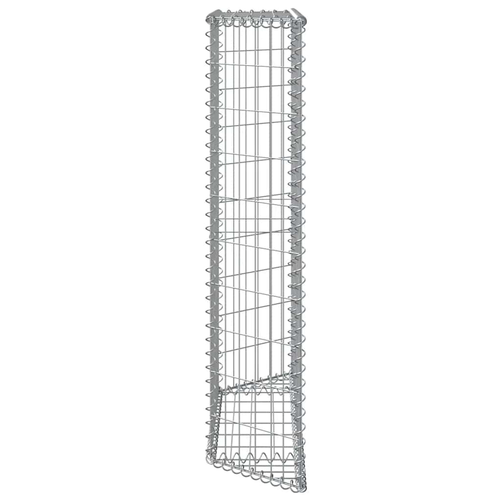 Gabion Raised Bed Silver Galvanized Steel 39.4 x 7.9 x 39.4 in