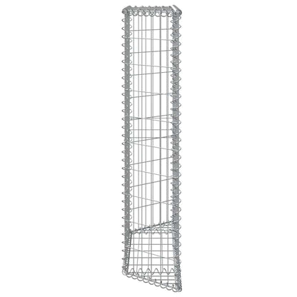 Gabion Raised Bed Silver Galvanized Steel 39.4 x 7.9 x 39.4 in