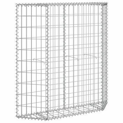 Gabion Raised Bed Silver Galvanized Steel 39.4 x 7.9 x 39.4 in