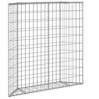 Gabion Raised Bed Silver Galvanized Steel 39.4 x 7.9 x 39.4 in