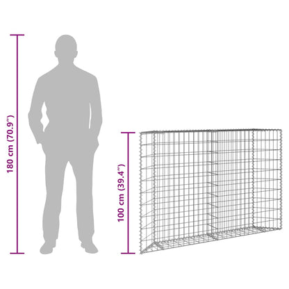 Gabion Raised Bed Silver Galvanized Steel 59.1 x 7.9 x 39.4 in