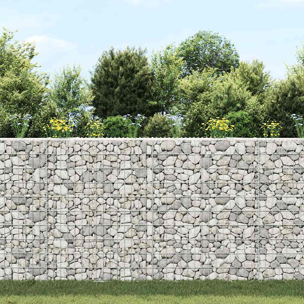 Gabion Raised Bed Silver Galvanized Steel 59.1 x 7.9 x 39.4 in