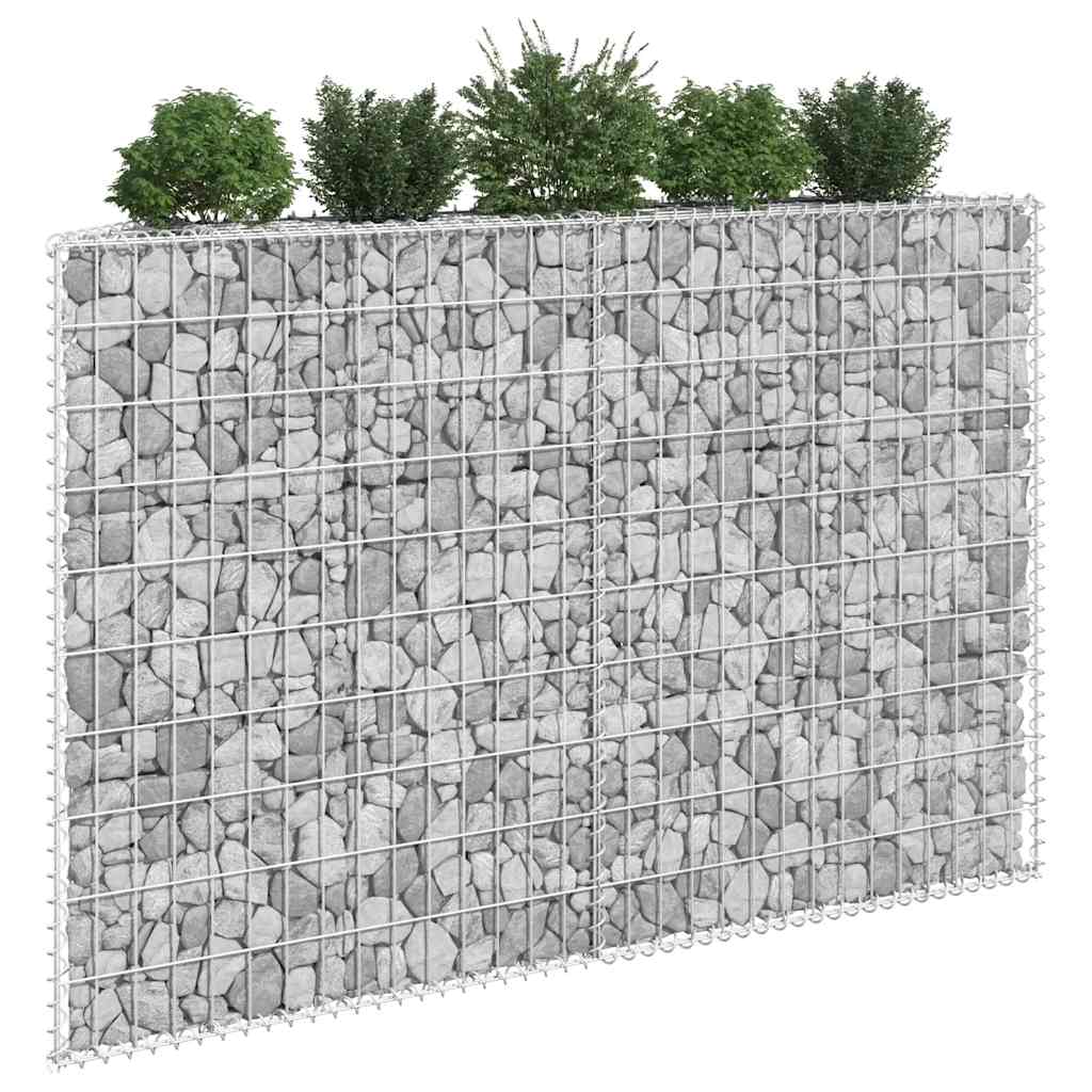 Gabion Raised Bed Silver Galvanized Steel 59.1 x 7.9 x 39.4 in