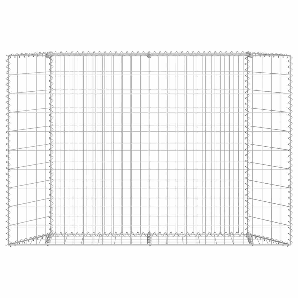 Gabion Raised Bed Silver Galvanized Steel 59.1 x 7.9 x 39.4 in