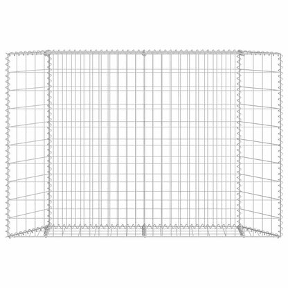 Gabion Raised Bed Silver Galvanized Steel 59.1 x 7.9 x 39.4 in
