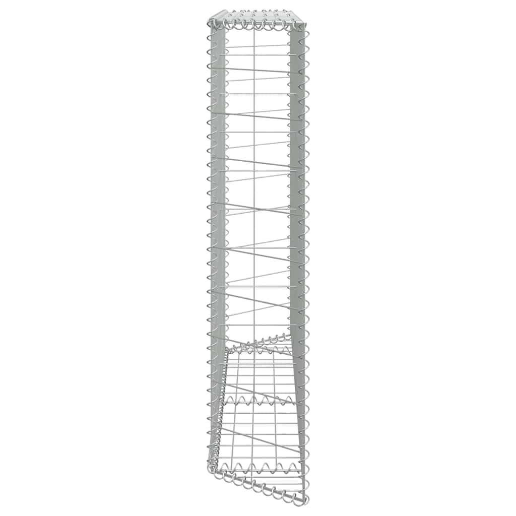 Gabion Raised Bed Silver Galvanized Steel 59.1 x 7.9 x 39.4 in