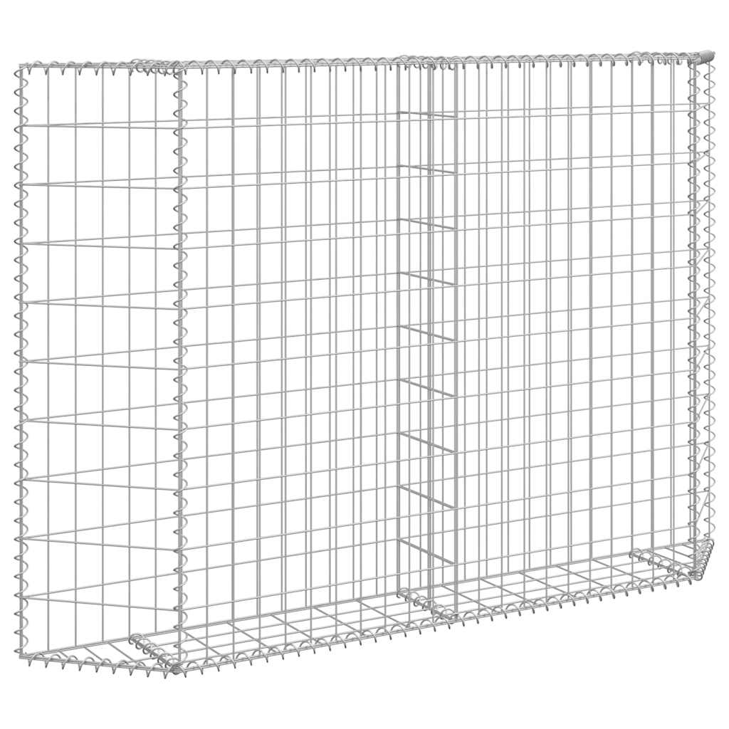 Gabion Raised Bed Silver Galvanized Steel 59.1 x 7.9 x 39.4 in
