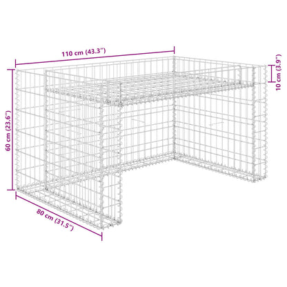Lawn Mower Garage Silver Steel wire 43.3 x 31.5 x 23.6 in