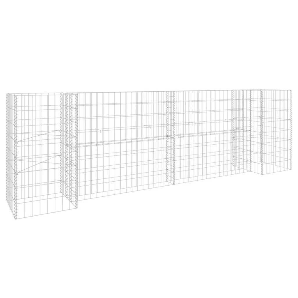 Gabion Planter Silver Steel wire 102.4 in x 15.7 in x 31.5 in