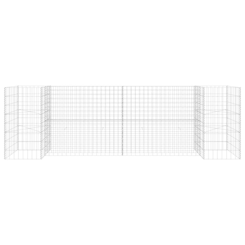 Gabion Planter Silver Steel wire 102.4 in x 15.7 in x 31.5 in
