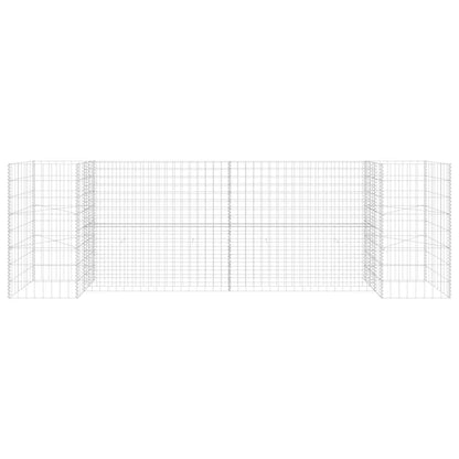 Gabion Planter Silver Steel wire 102.4 in x 15.7 in x 31.5 in