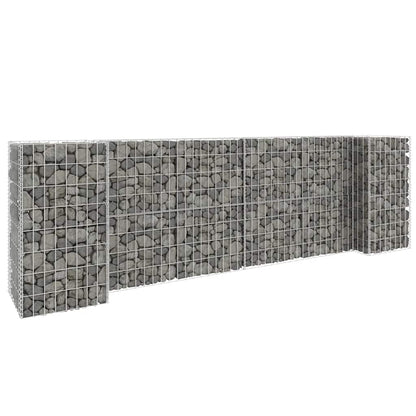 Gabion Planter Silver Steel wire 102.4 in x 15.7 in x 31.5 in