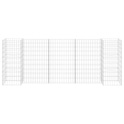 H-Shaped Gabion Planter Steel Wire 260x40x100 cm