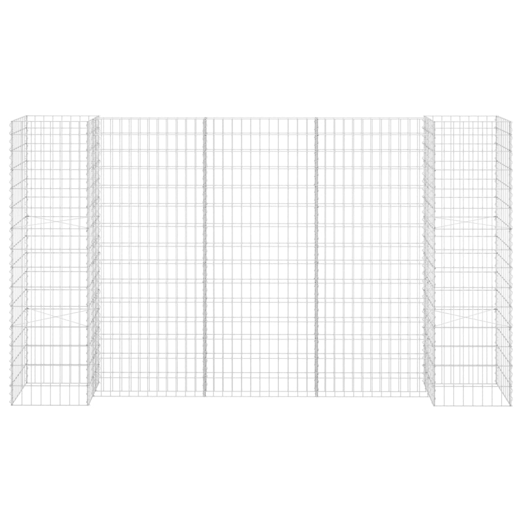 H-Shaped Gabion Planter Steel Wire 102.4"x15.7"x59.1