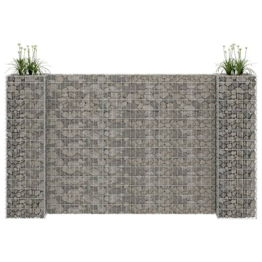 H-Shaped Gabion Planter Steel Wire 102.4"x15.7"x59.1
