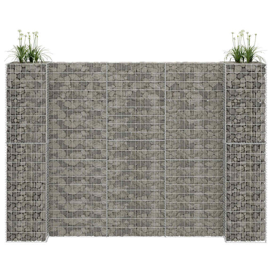Gabion Planter | Silver | Steel wire | Large | Durable | Gabion Planter