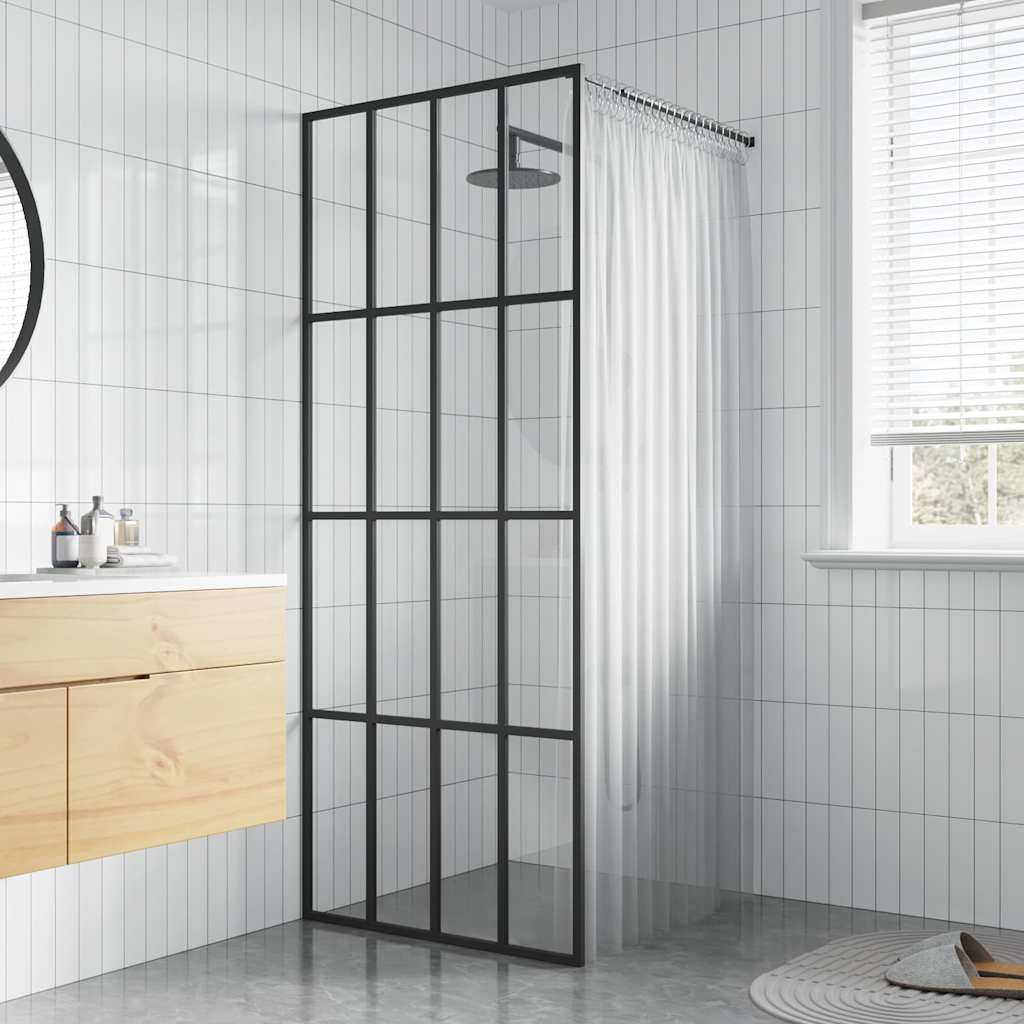 Walk-in Shower Screen Clear Tempered Glass 35.4"x76.8"