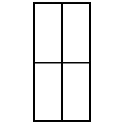 Walk-in Shower Screen Frosted Tempered Glass 140x195 cm