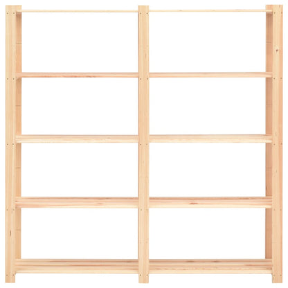 5-Tier Storage Rack 170x38x170 cm Solid Pinewood 500 kg