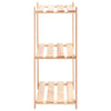 3-Tier Storage Rack 60x38x90 cm Solid Pinewood 150 kg