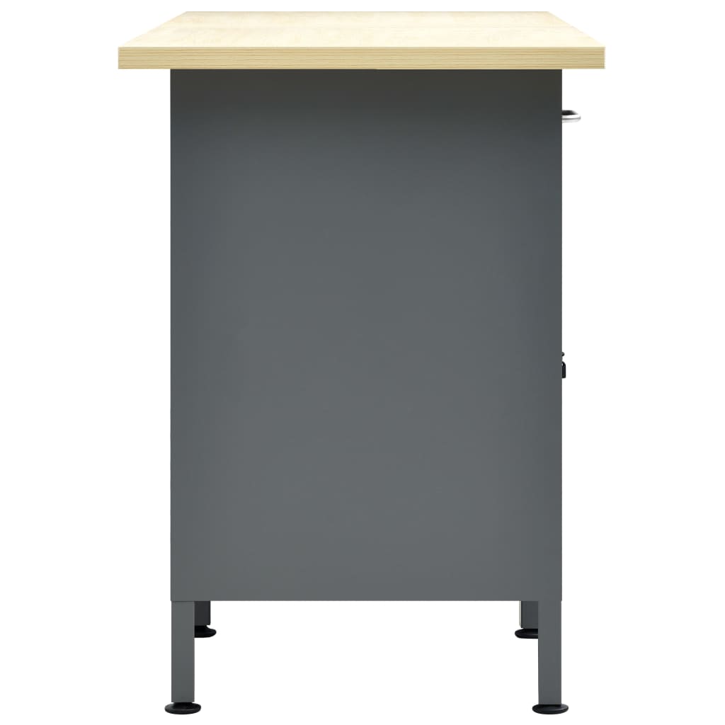 Workbench Black 63"x23.6"x33.5" Steel