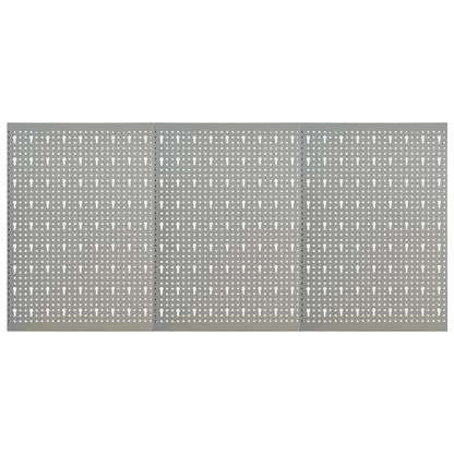 Wall-mounted Peg Boards 3 pcs 15.7"x22.8" Steel