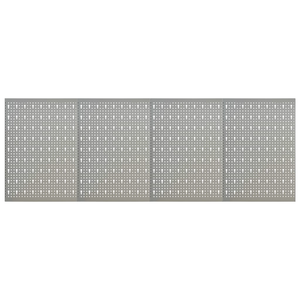 Wall-mounted Peg Boards 4 pcs 15.7"x22.8" Steel