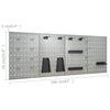Wall-mounted Peg Boards 4 pcs 40x58 cm Steel