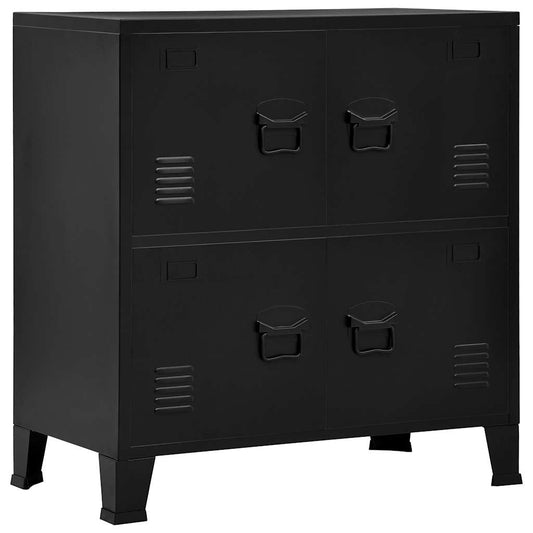 Storage Chest | Black | Steel | 75 x 40 x 80 cm | Storage Chest