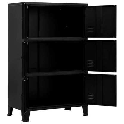 Industrial Storage Chest Black 29.5"x15.7"x47.2" Steel