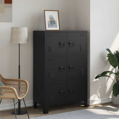 Industrial Storage Chest Black 29.5"x15.7"x47.2" Steel
