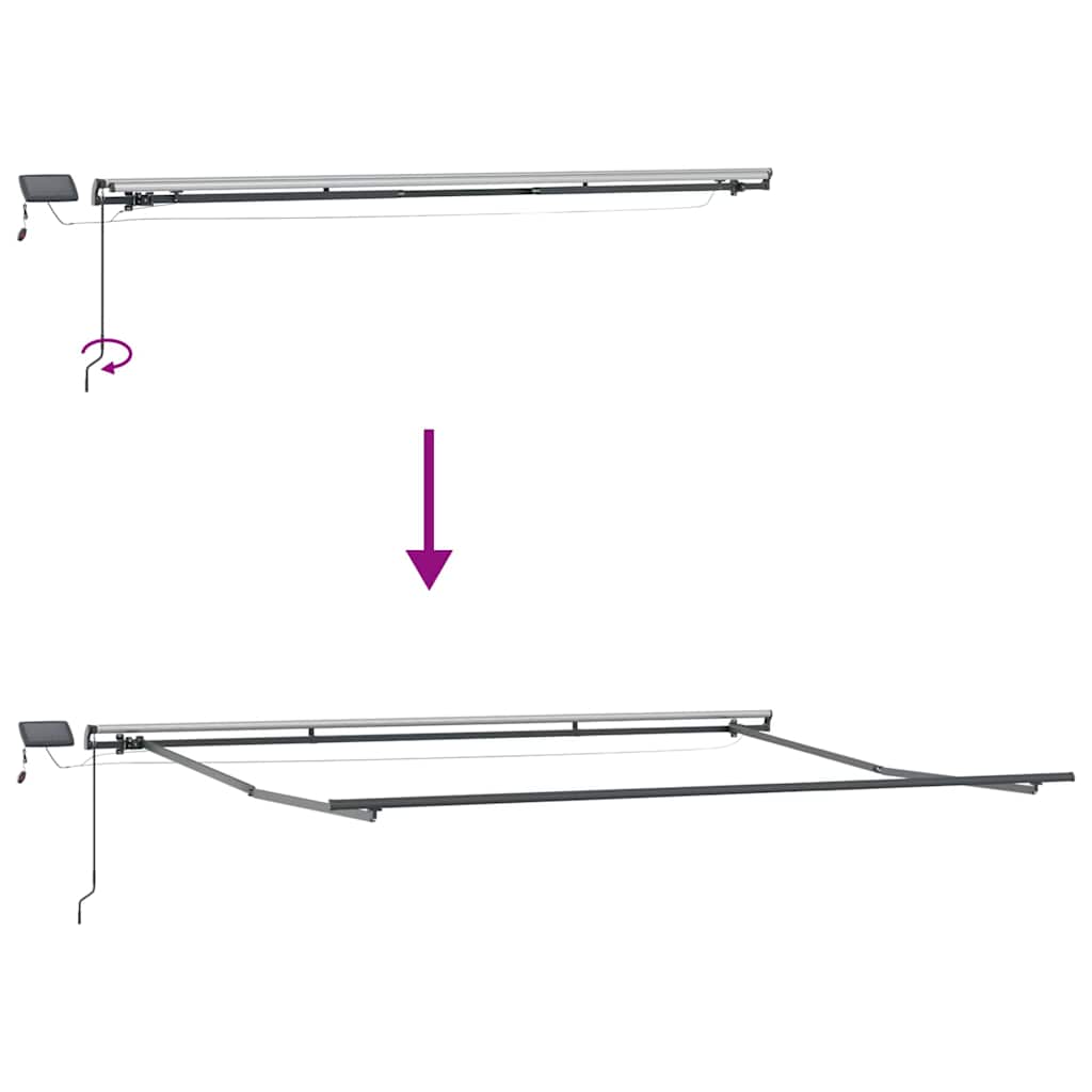 Awning Frame Anthracite 4.5 x 2.5 m Aluminium
