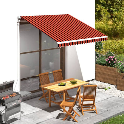 Awning Top Sunshade Canvas Orange and Brown 300x250 cm