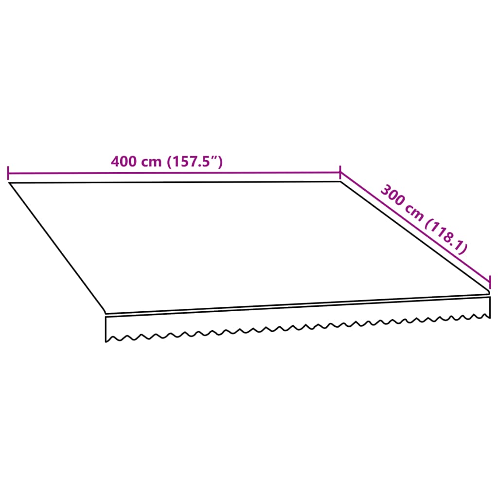 Awning Top Sunshade Canvas Orange and Brown 400x300 cm