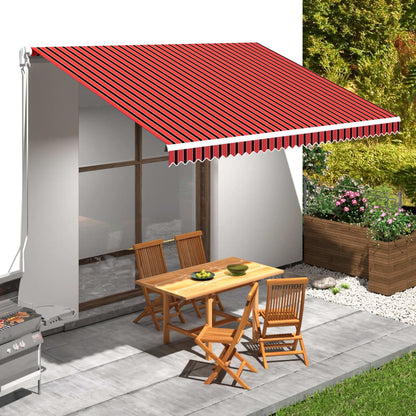 Awning Top Sunshade Canvas Orange and Brown 450x300 cm