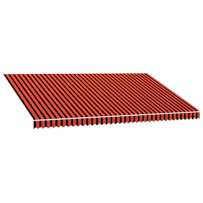 Awning Top Sunshade Canvas Orange and Brown 5x3 m
