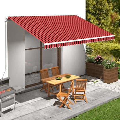 Awning Top Sunshade Canvas Orange and Brown 5x3 m