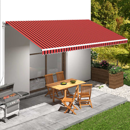 Awning Top Sunshade Canvas Orange and Brown 600x300 cm